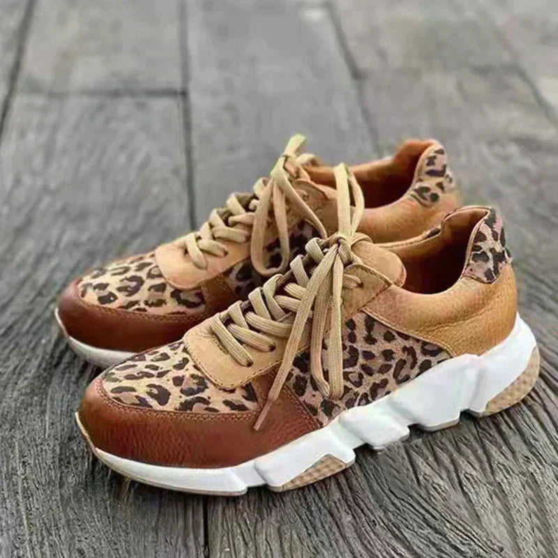 Femke™ | Behagelige leopard-sneakers