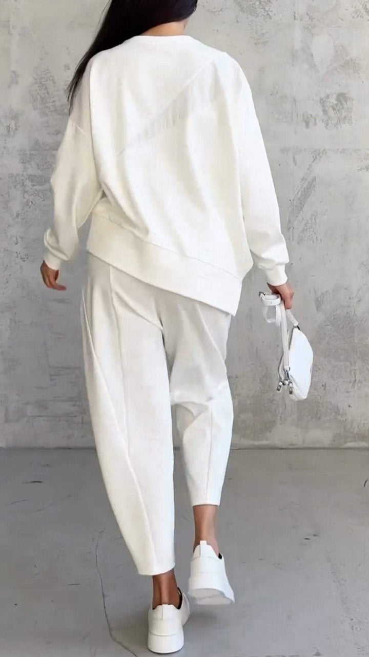 Floriana™ | Todelt sæt med rund halsudskæring og lange ærmer